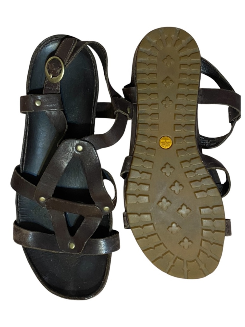 Timberland gladiator strap sandal. Dark brown Leather. Sz 7